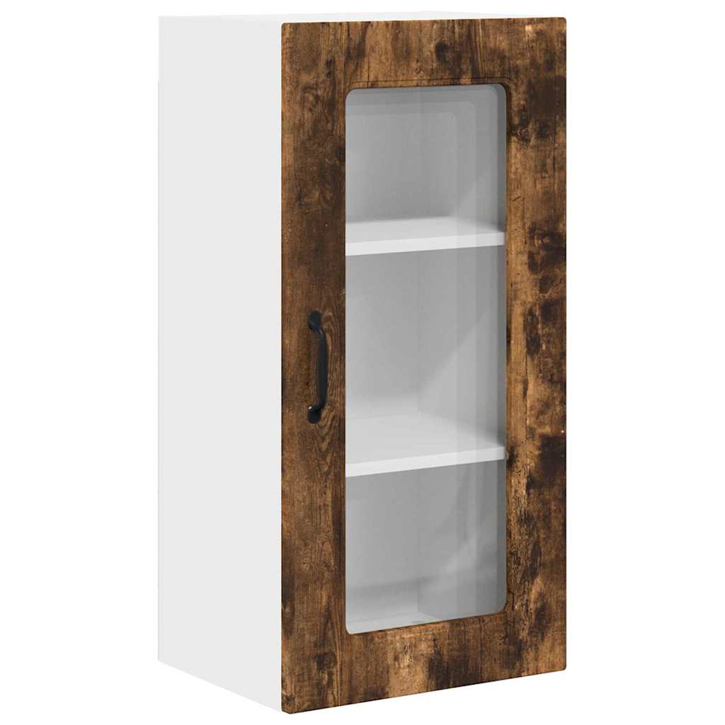 Küchenhängeschrank 2 pcs Geräucherte Eiche 40 x 31 x 80 cm