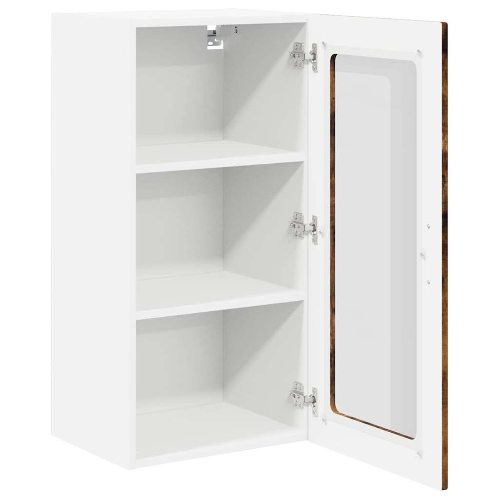 Küchenhängeschrank 2 pcs Geräucherte Eiche 40 x 31 x 80 cm