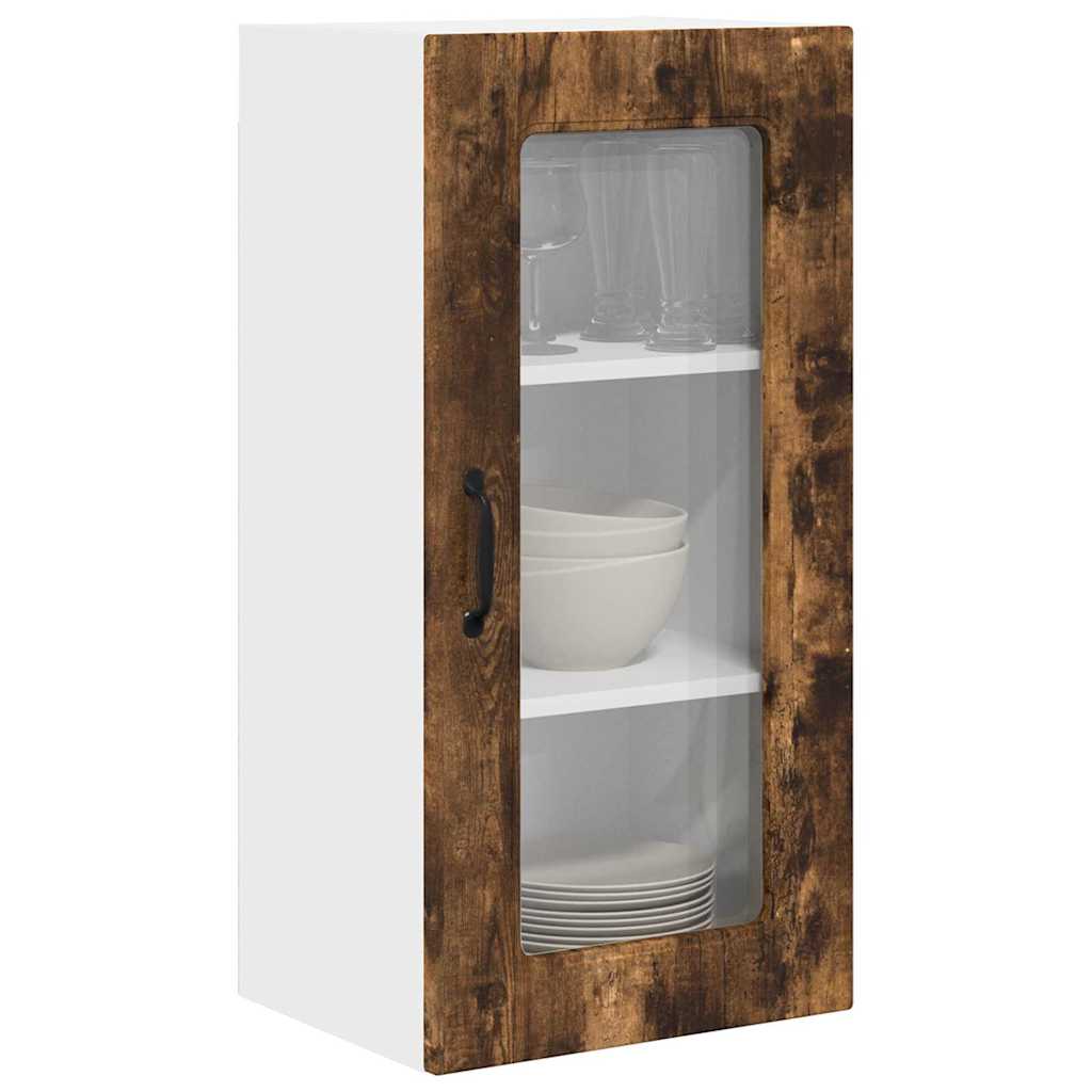 Küchenhängeschrank 2 pcs Geräucherte Eiche 40 x 31 x 80 cm