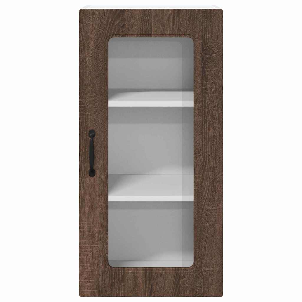 Küchenhängeschrank 2 pcs Braun Eichen-Optik 40 x 31 x 80 cm