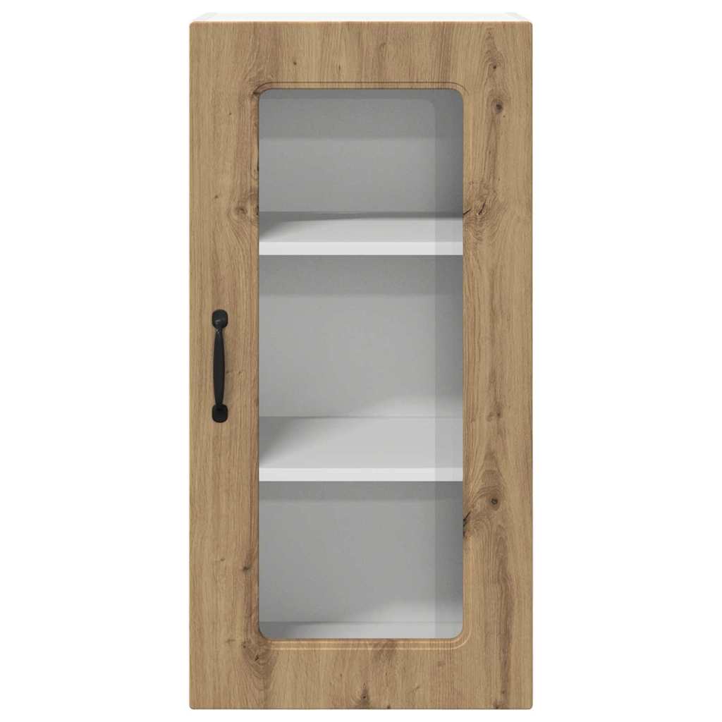 Küchenhängeschrank mit Tür 2 pcs Artisan-Eiche 40 x 31 x 80 cm