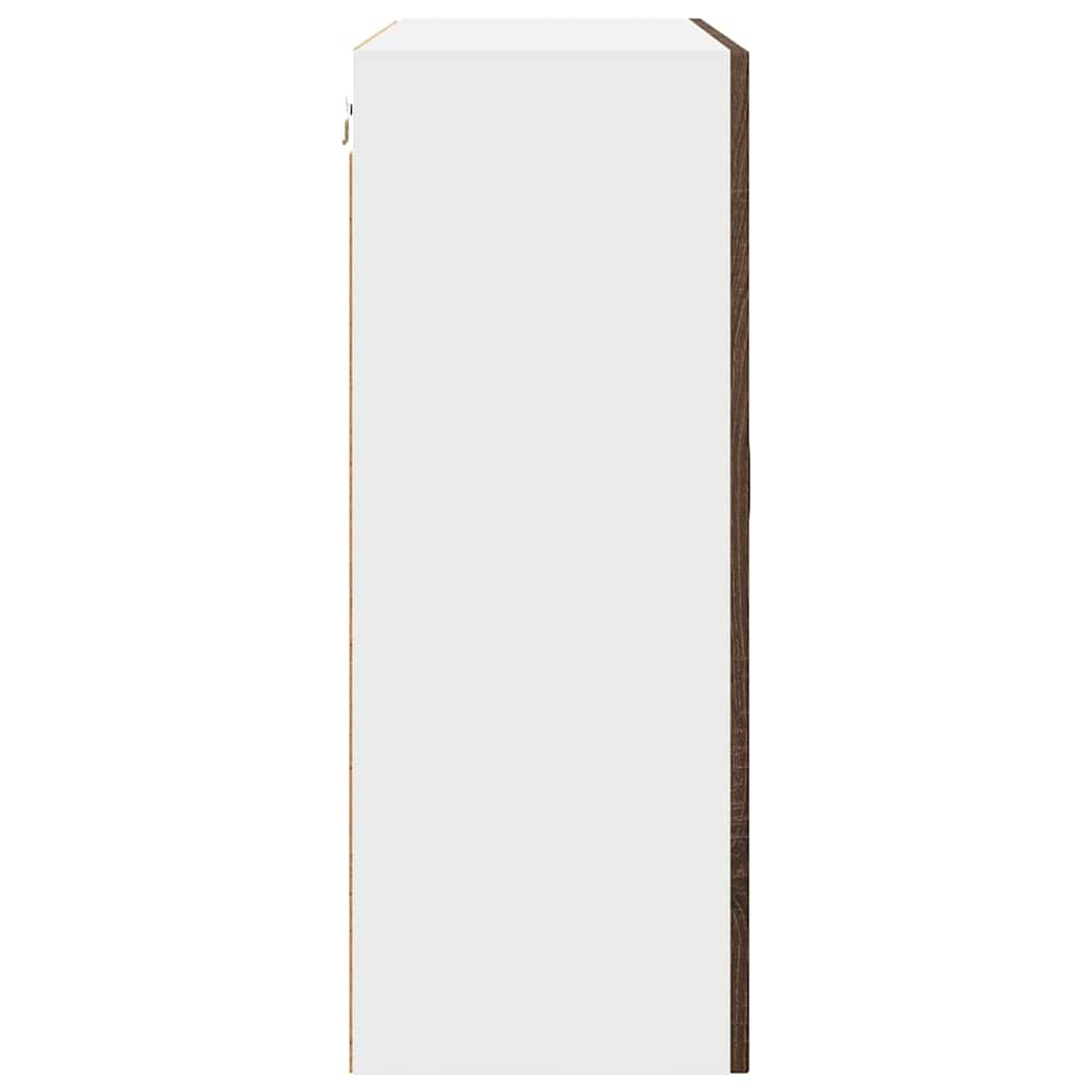 Küchenhängeschrank mit Regal Braun Eichen-Optik 80 x 31 x 80 cm