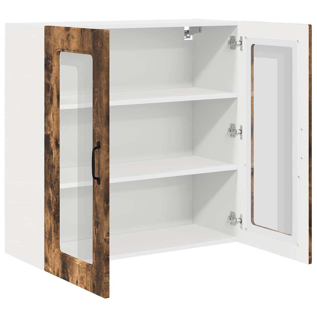 Küchenhängeschrank mit Regal Geräucherte Eiche 80 x 31 x 80 cm