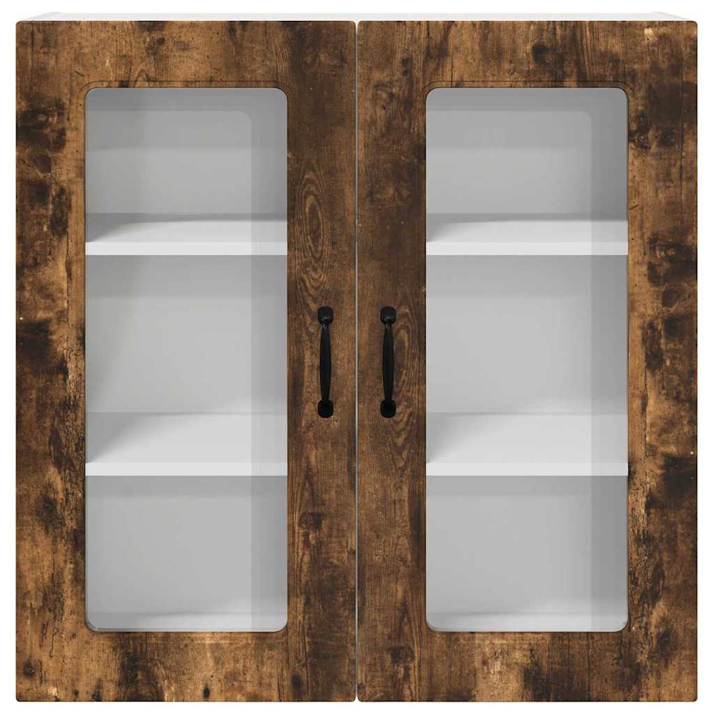 Küchenhängeschrank mit Regal Geräucherte Eiche 80 x 31 x 80 cm