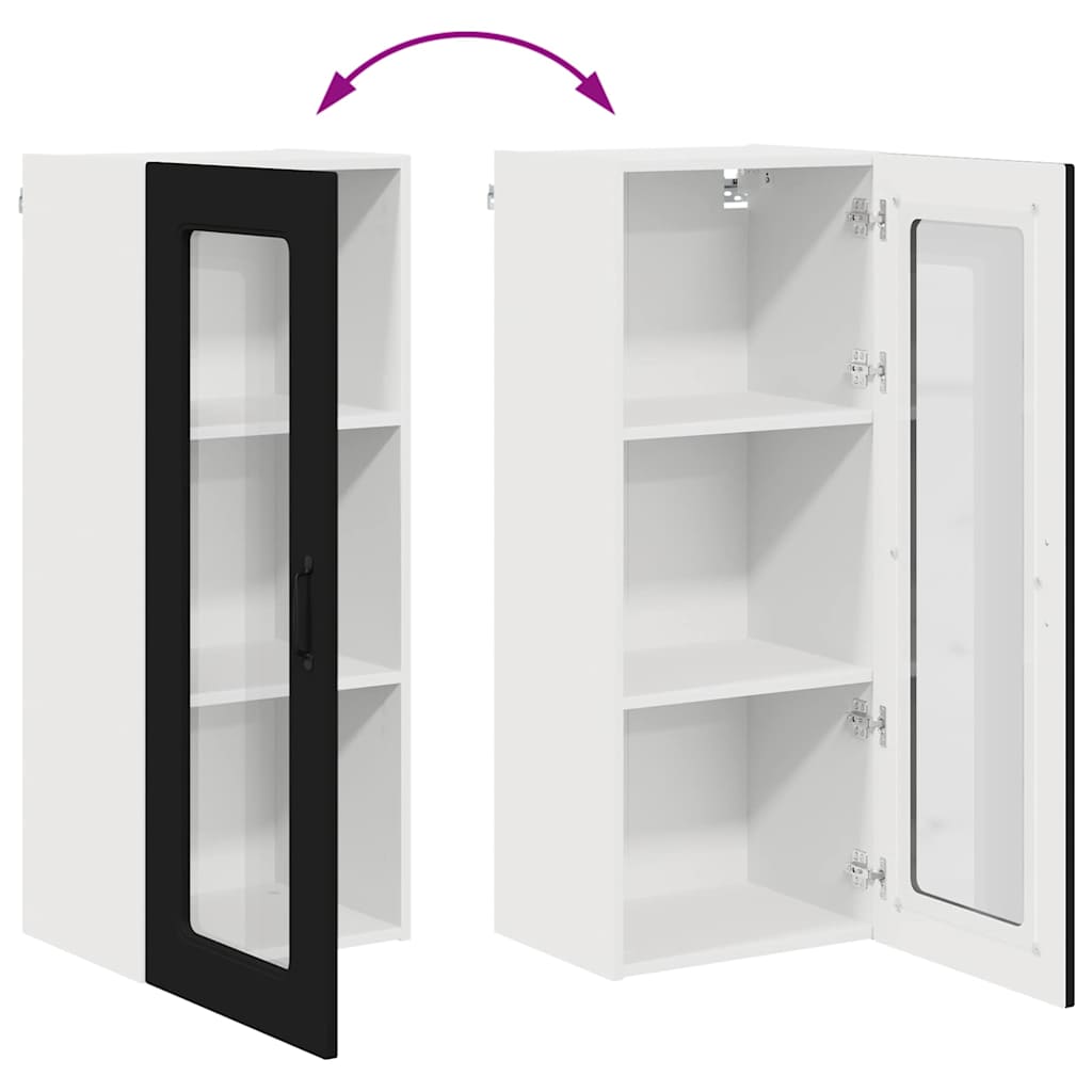 Küchenhängeschrank Schwarz 40 x 31 x 100 cm Holzwerkstoff