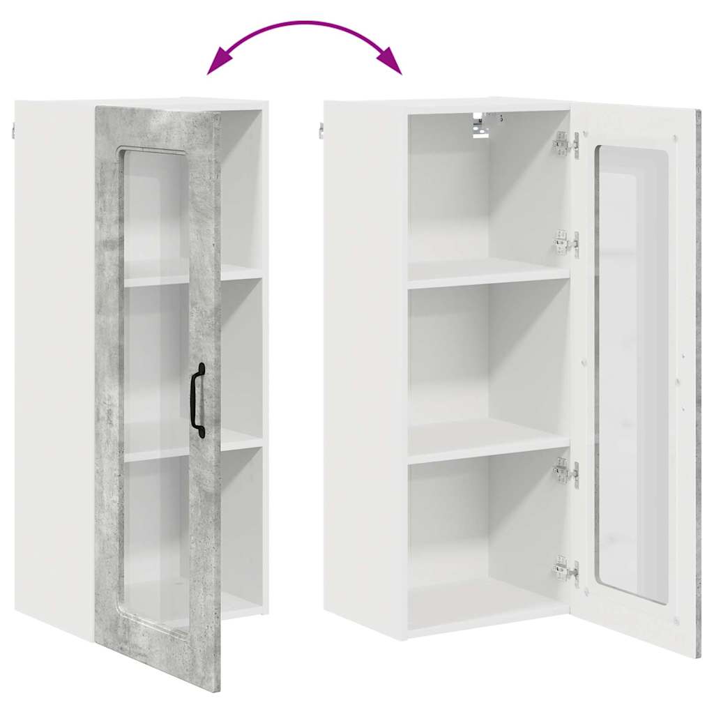 Küchenhängeschrank Beton Grau 40 x 31 x 100 cm Holzwerkstoff