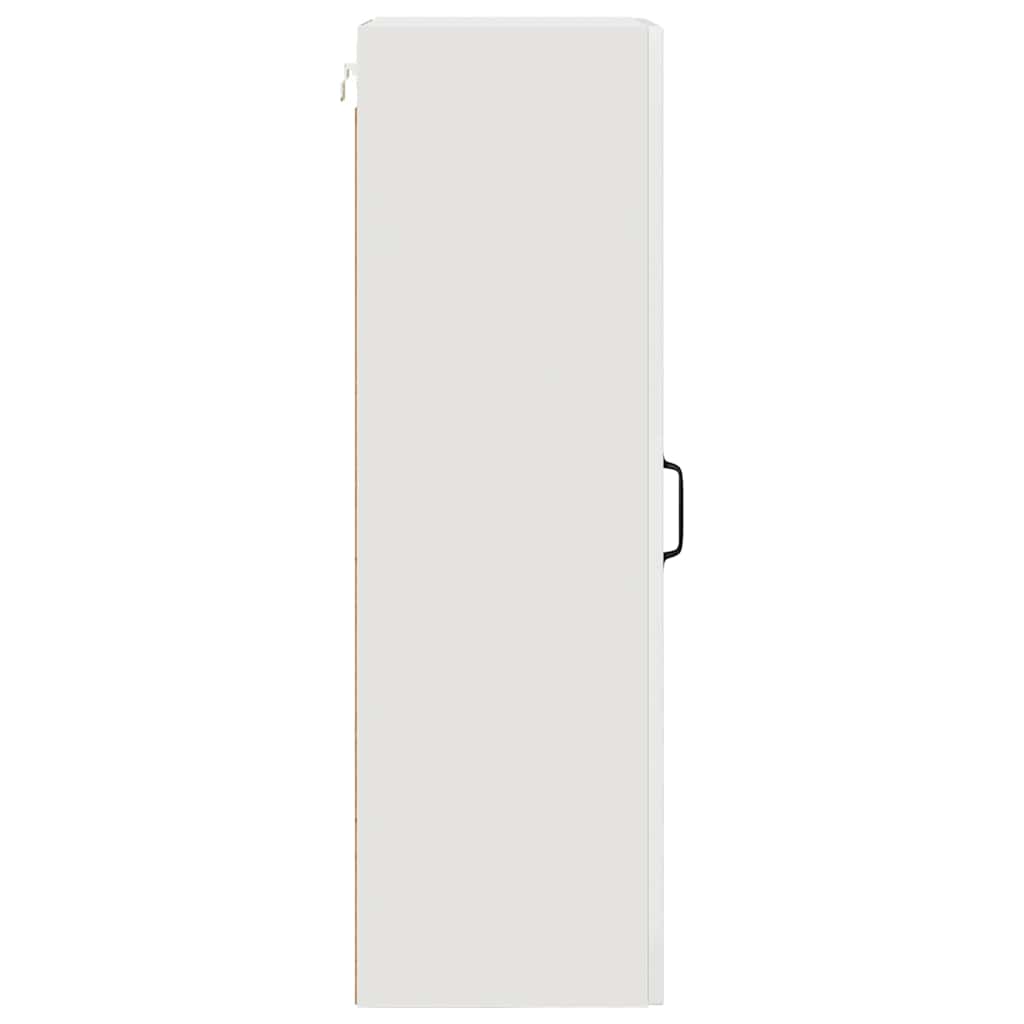 Küchenhängeschrank mit Regal Hochglanz Weiß 40 x 31 x 100 cm