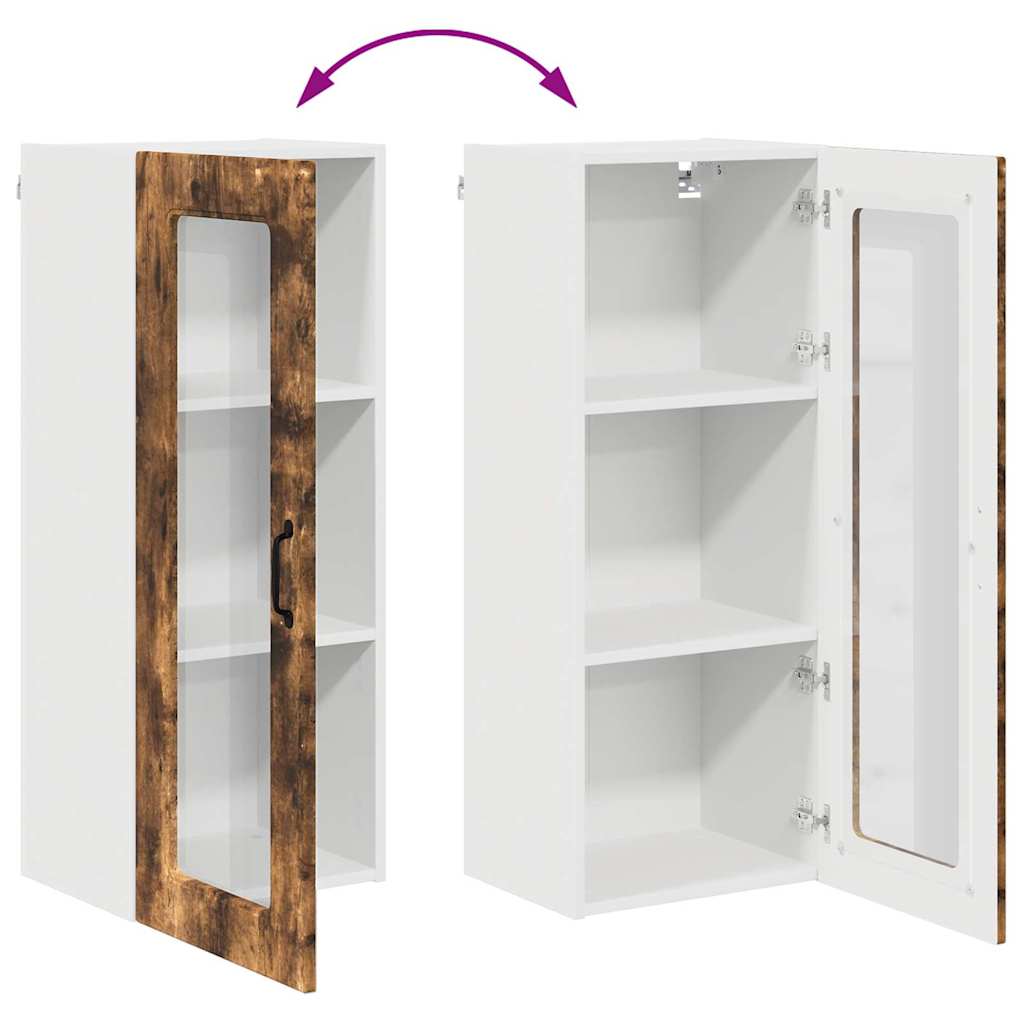 Küchenhängeschrank mit Regal Geräucherte Eiche 40 x 31 x 100 cm