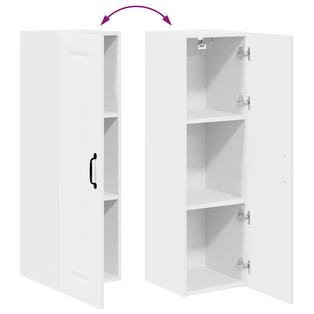 Küchenhängeschrank mit Tür Weiß 30 x 31 x 100 cm Holzwerkstoff