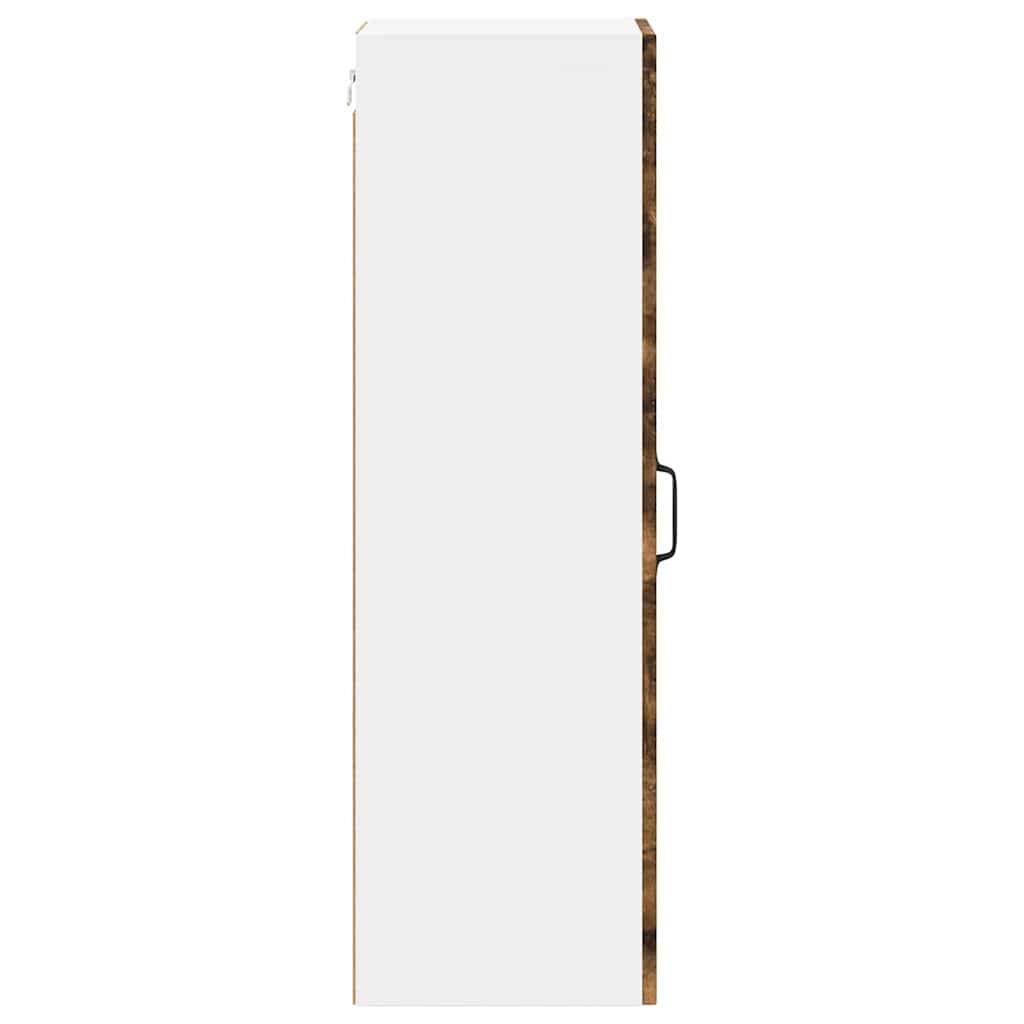 Küchenhängeschrank mit Regal Geräucherte Eiche 30 x 31 x 100 cm