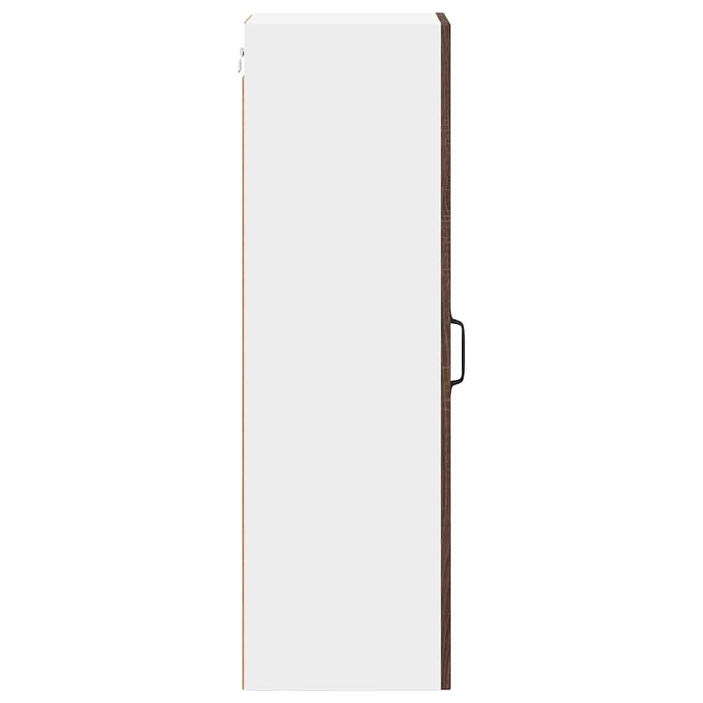 Küchenhängeschrank mit Tür Braun Eichen-Optik 30 x 31 x 100 cm