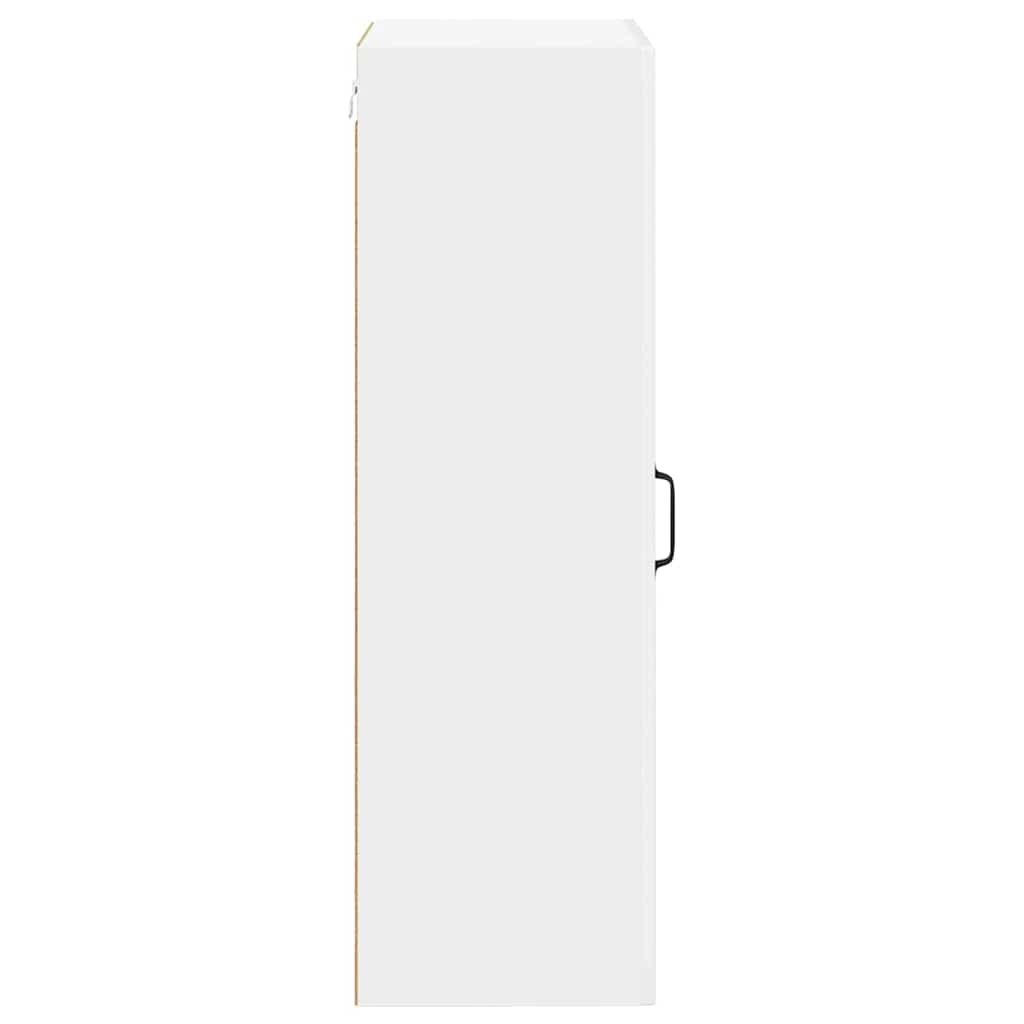 Küchenhängeschrank mit Regal Hochglanz Weiß 50 x 31 x 100 cm