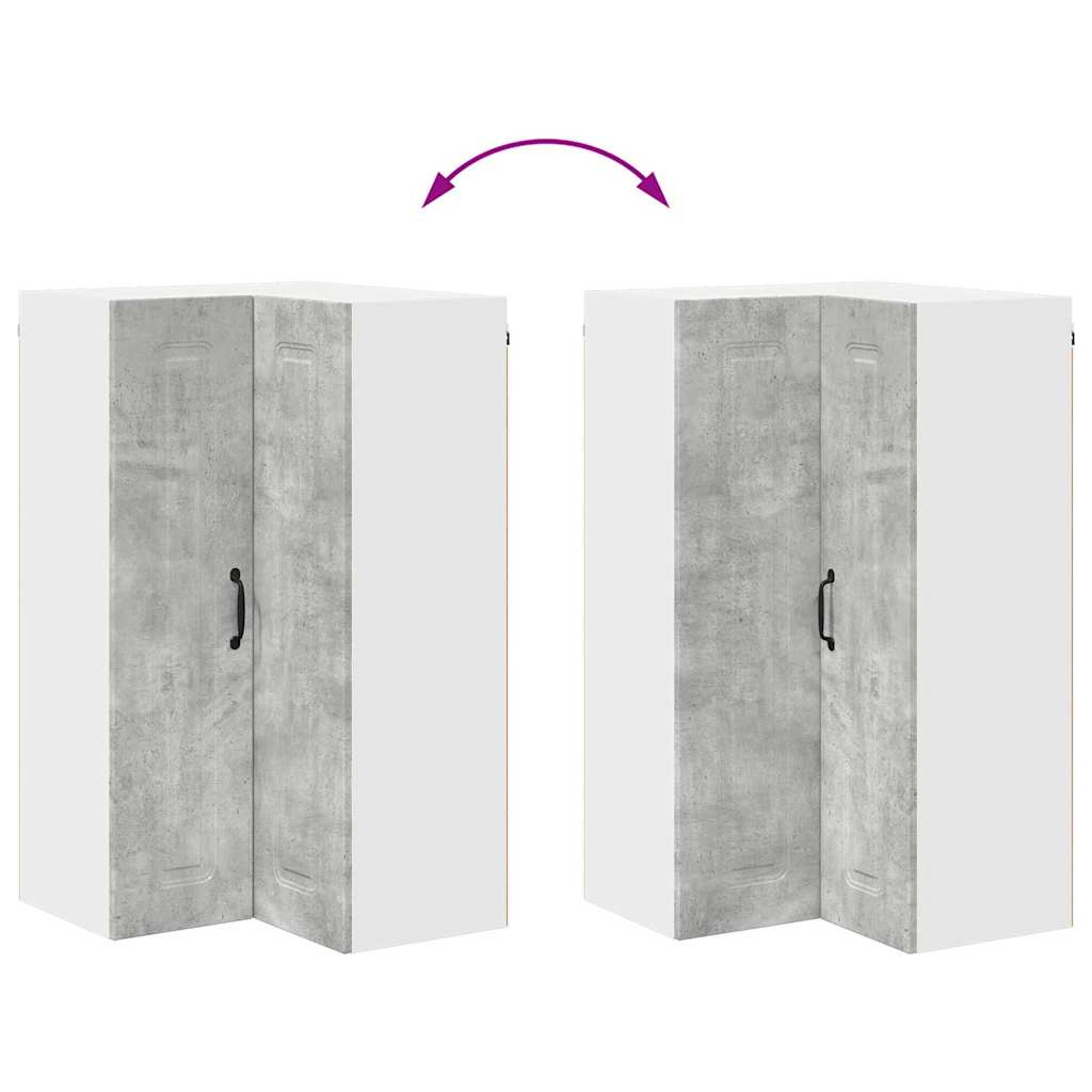 Küchenhängeschrank Beton Grau 57 x 57 x 100 cm Holzwerkstoff