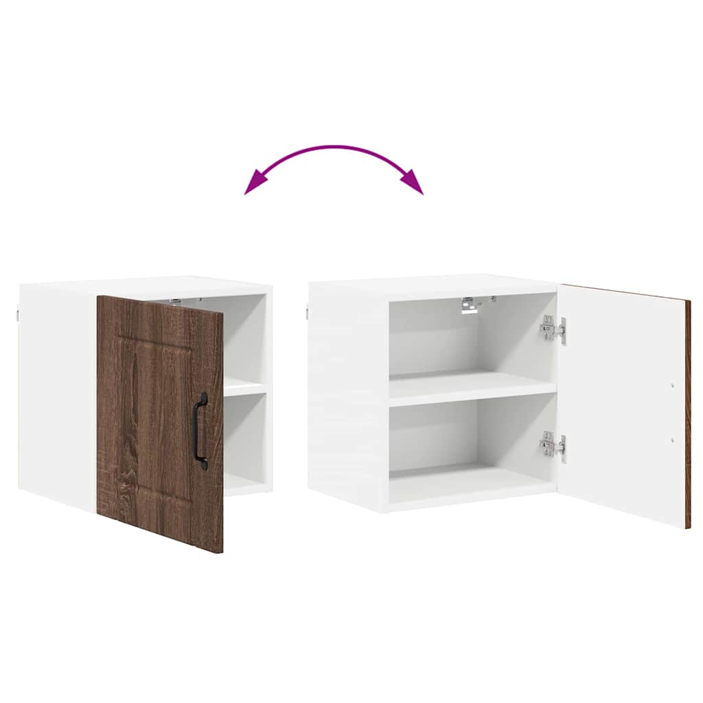 Küchenhängeschrank mit Regal Braun Eichen-Optik 40 x 31 x 40 cm