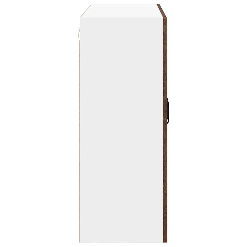 Küchenhängeschrank mit Regal Braun Eichen-Optik 80 x 31 x 80 cm