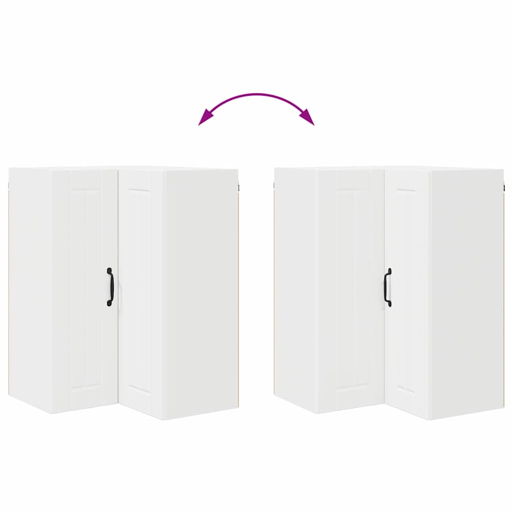 Küchenhängeschrank mit Regal Weiß 57 x 57 x 80 cm Holzwerkstoff