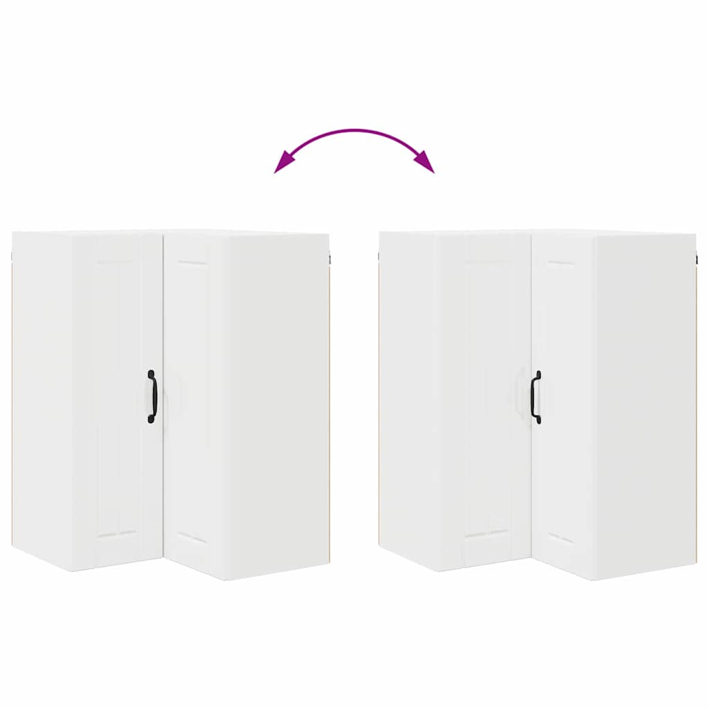 Küchenhängeschrank Hochglanz Weiß 57 x 57 x 80 cm Holzwerkstoff