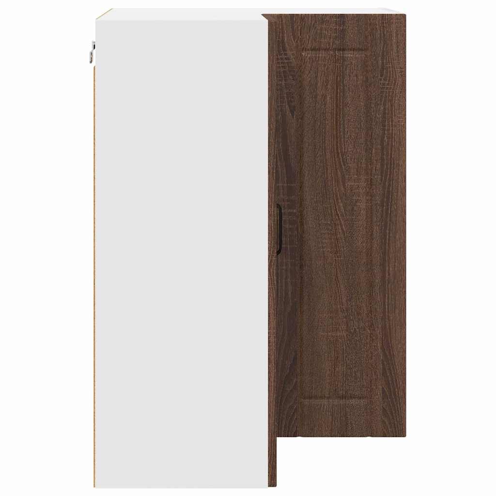 Küchenhängeschrank mit Regal Braun Eichen-Optik 57 x 57 x 80 cm