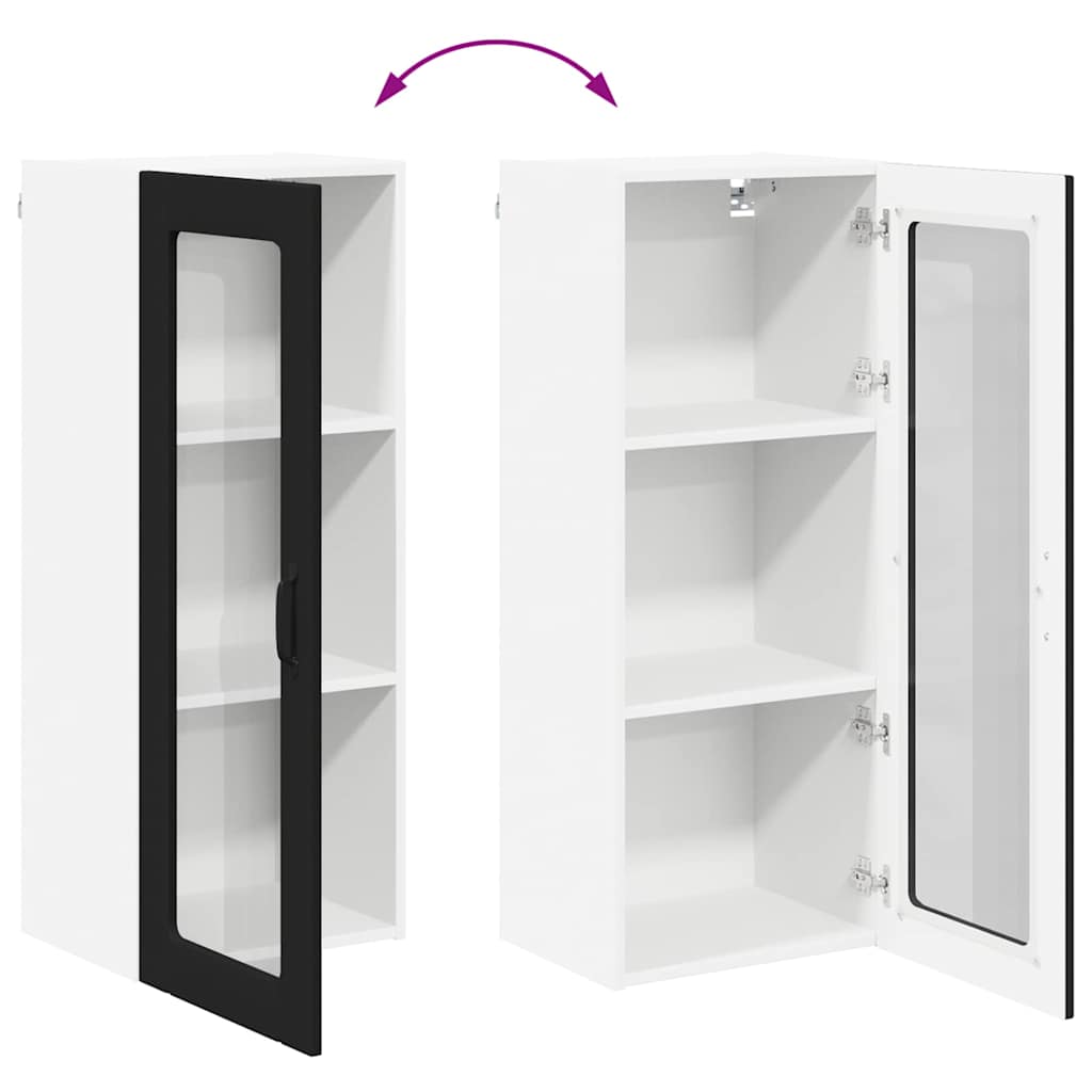 Küchenhängeschrank Schwarz 40 x 31 x 100 cm Holzwerkstoff