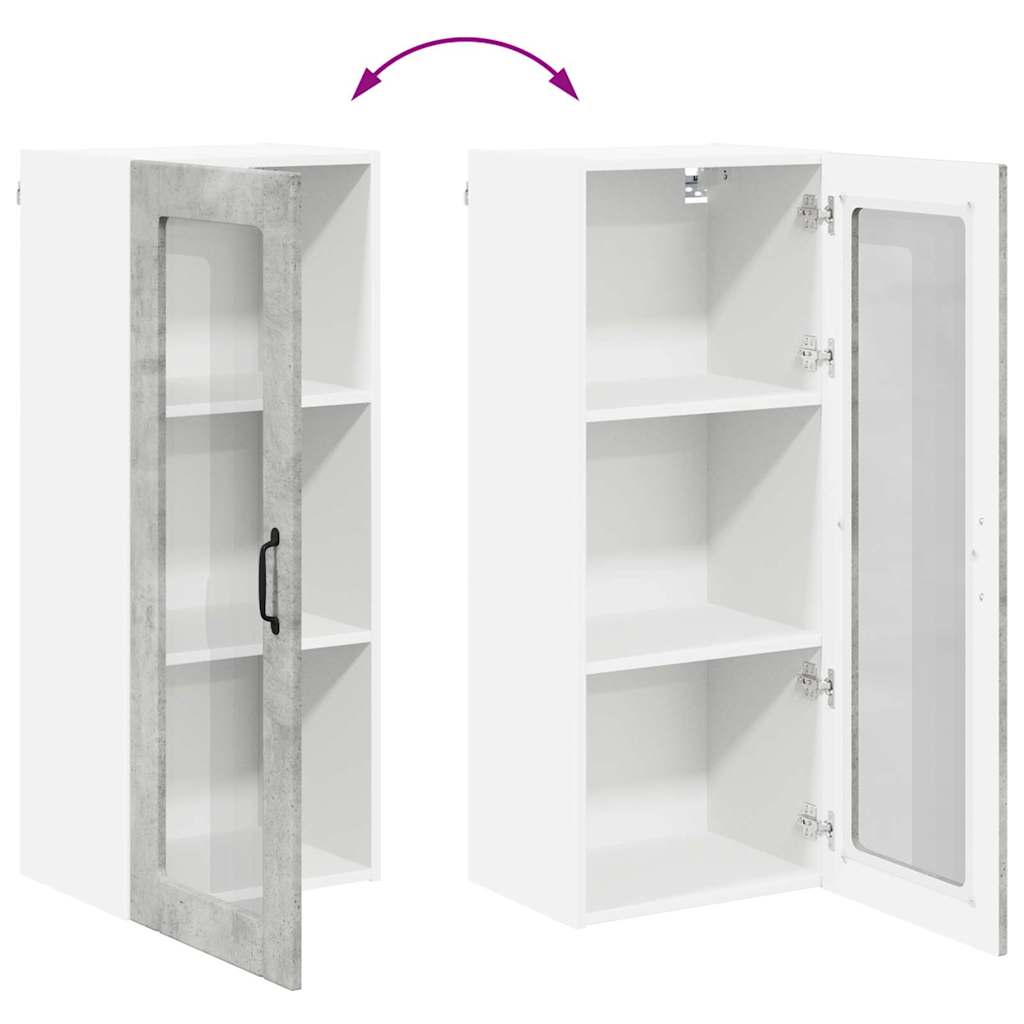 Küchenhängeschrank Beton Grau 40 x 31 x 100 cm Holzwerkstoff