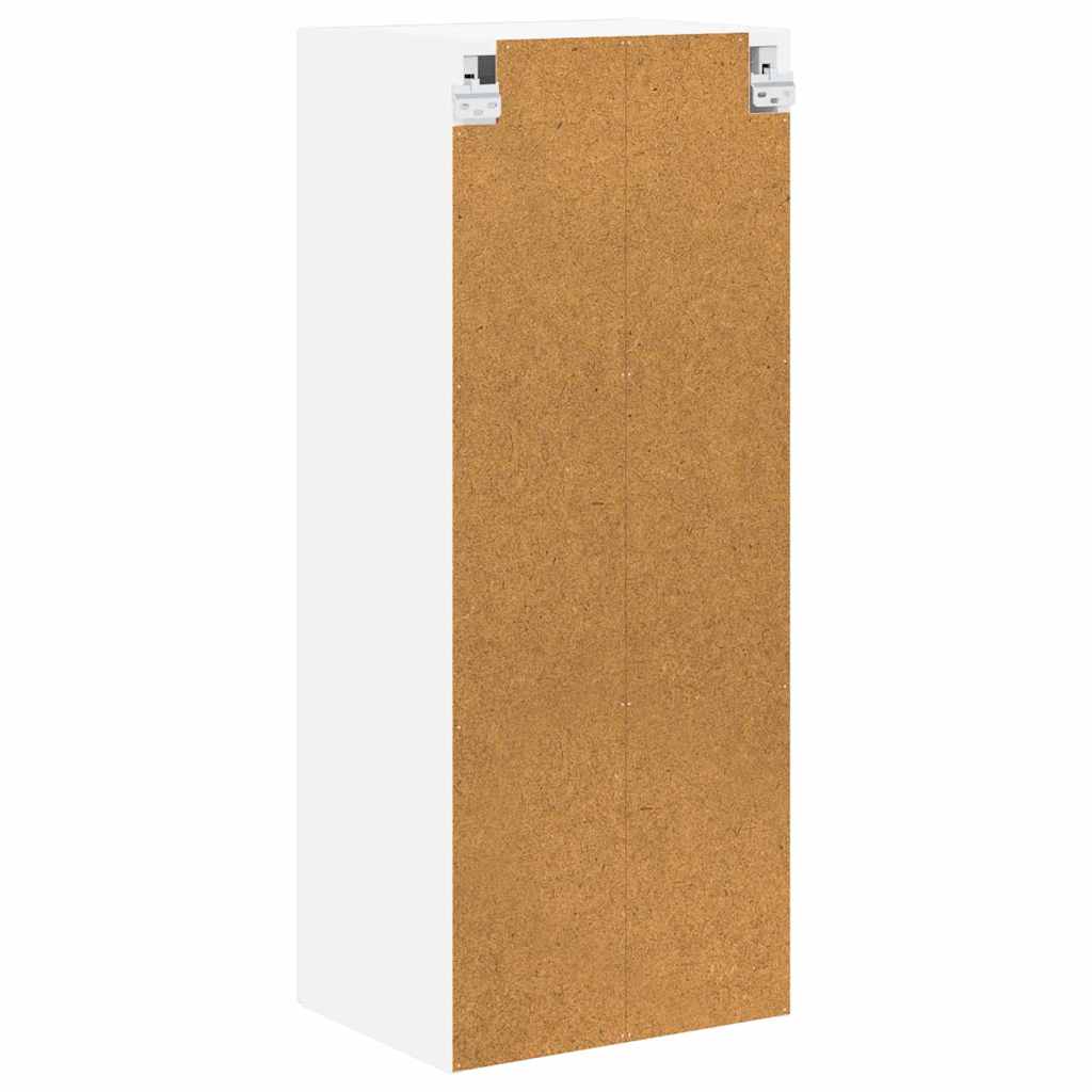 Küchenhängeschrank mit Regal Hochglanz Weiß 40 x 31 x 100 cm