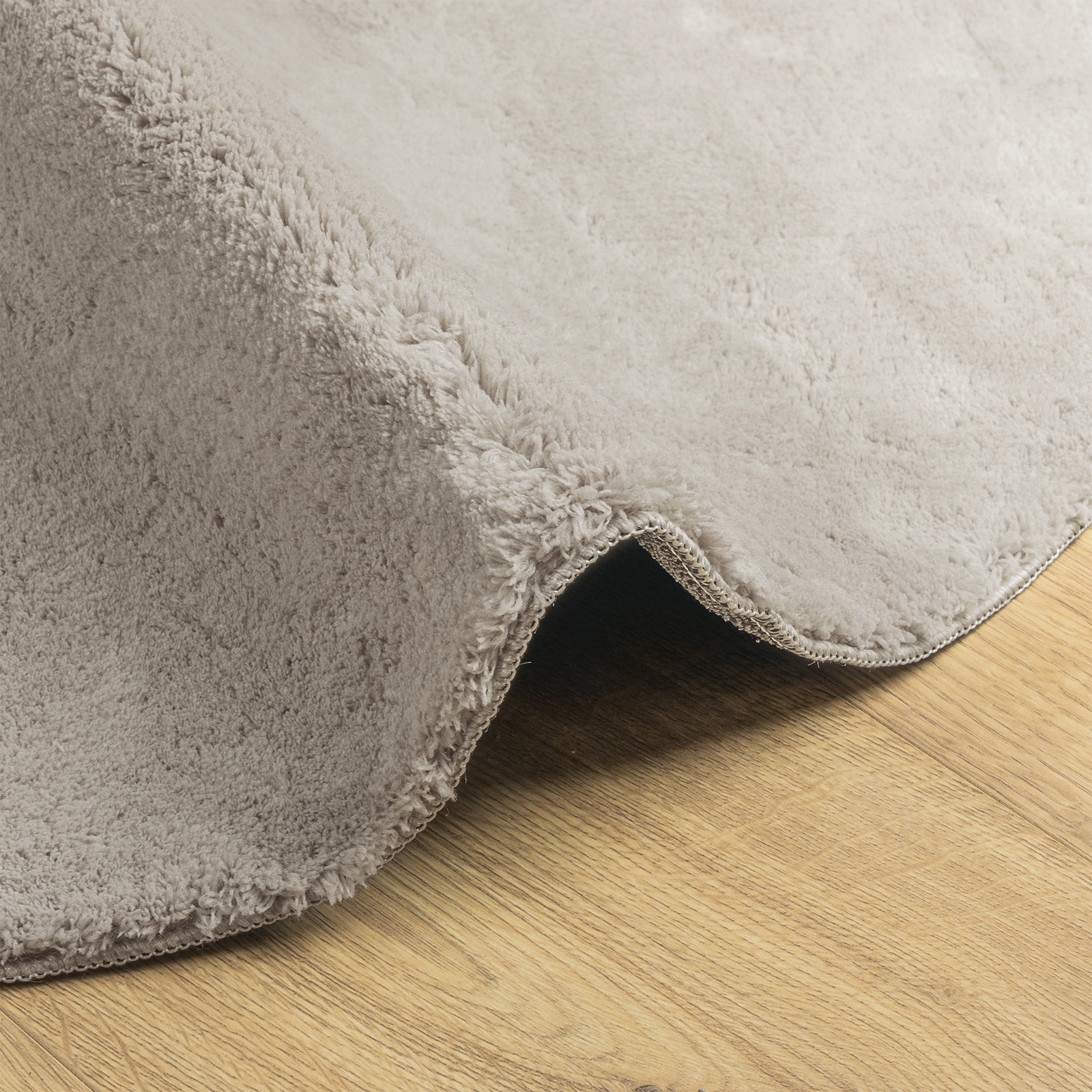 Teppich Sandfarbe 140 x 200 cm Polyester