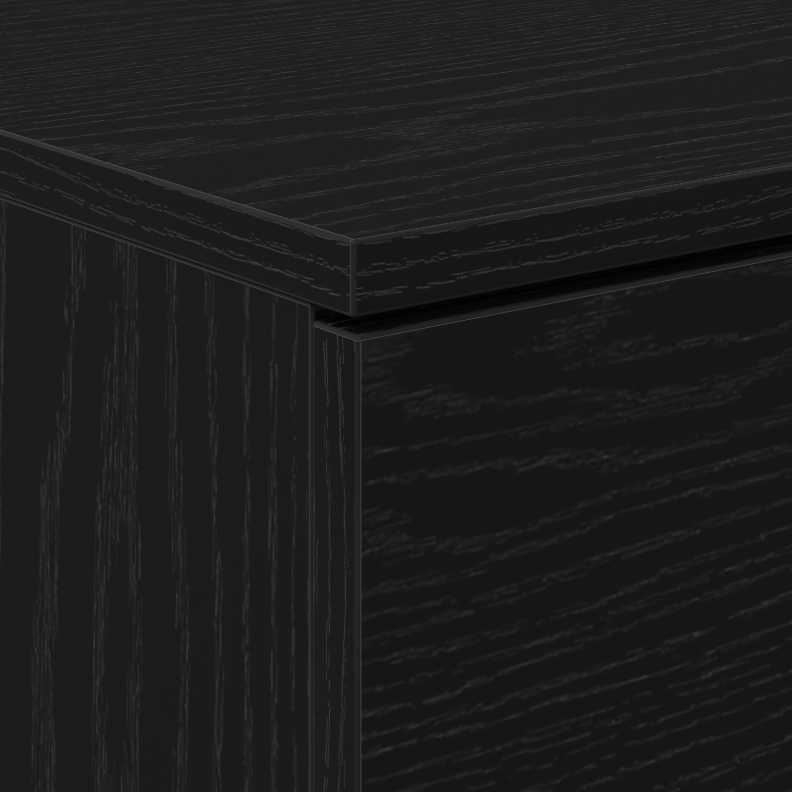 Nachttisch Schwarz Eichen-Optik 40 x 65 x 65 cm Holzwerkstoff
