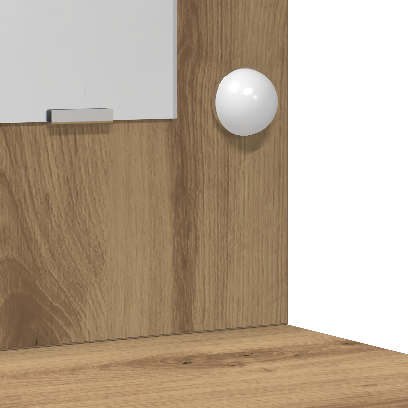 Schminktisch Eiche handwerklich 50 x 41 x 135 cm Holzwerkstoff