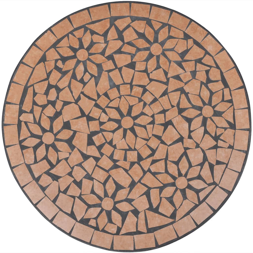 Bistrotisch Terracotta-Rot 60 cm Mosaik