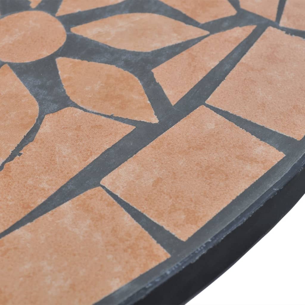 Bistrotisch Terracotta-Rot 60 cm Mosaik