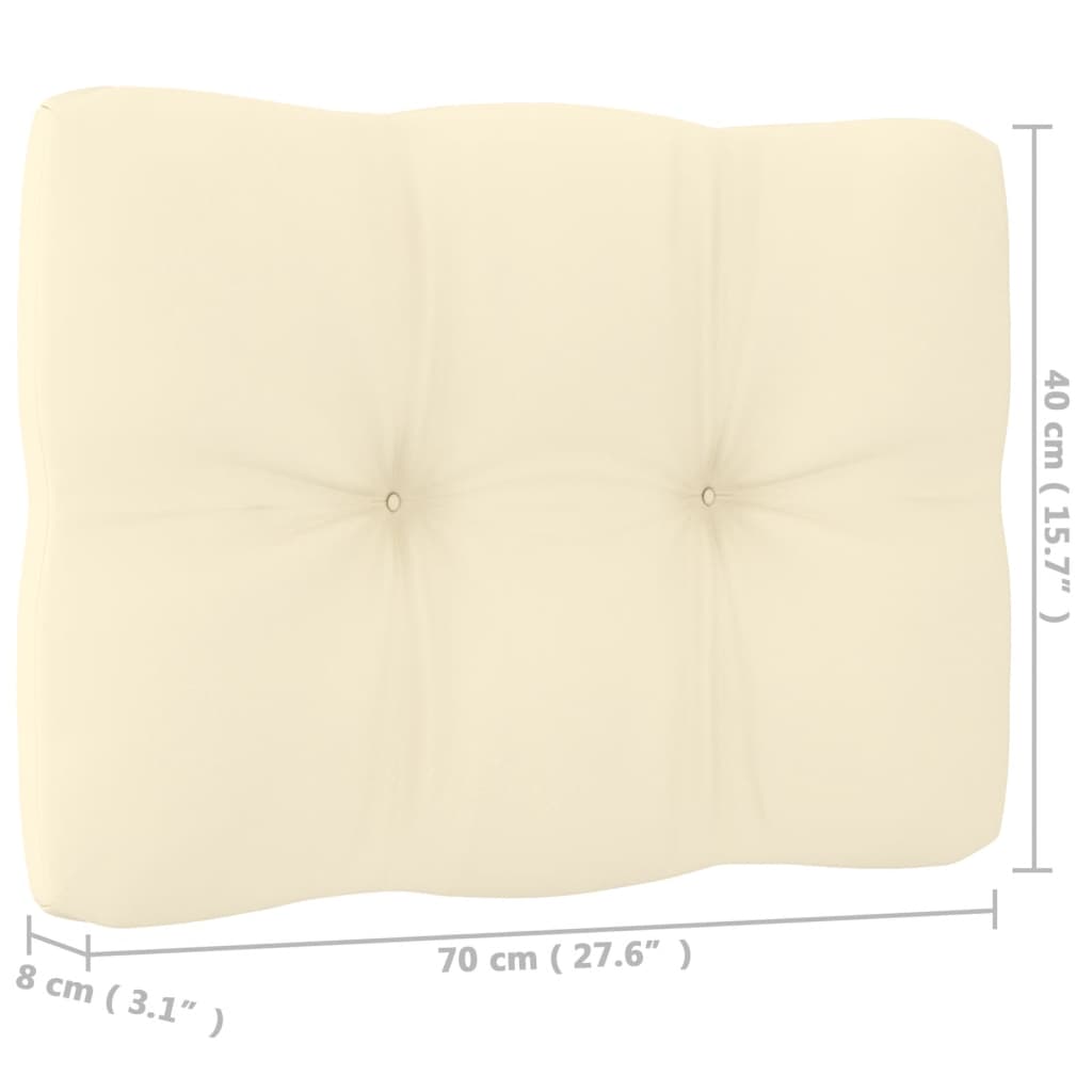 8-tlg. Garten-Lounge-Set mit Kissen Kiefer Massivholz