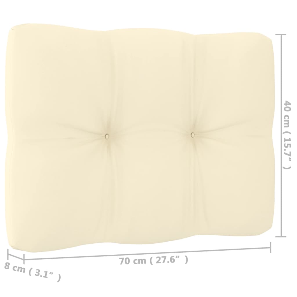 10-tlg. Garten-Lounge-Set mit Kissen Kiefer Massivholz