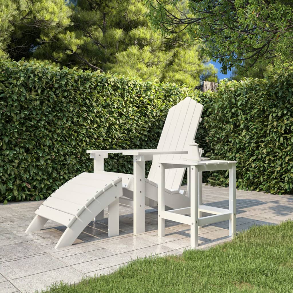 Adirondack-Gartentisch Weiss 38x38x46 cm HDPE