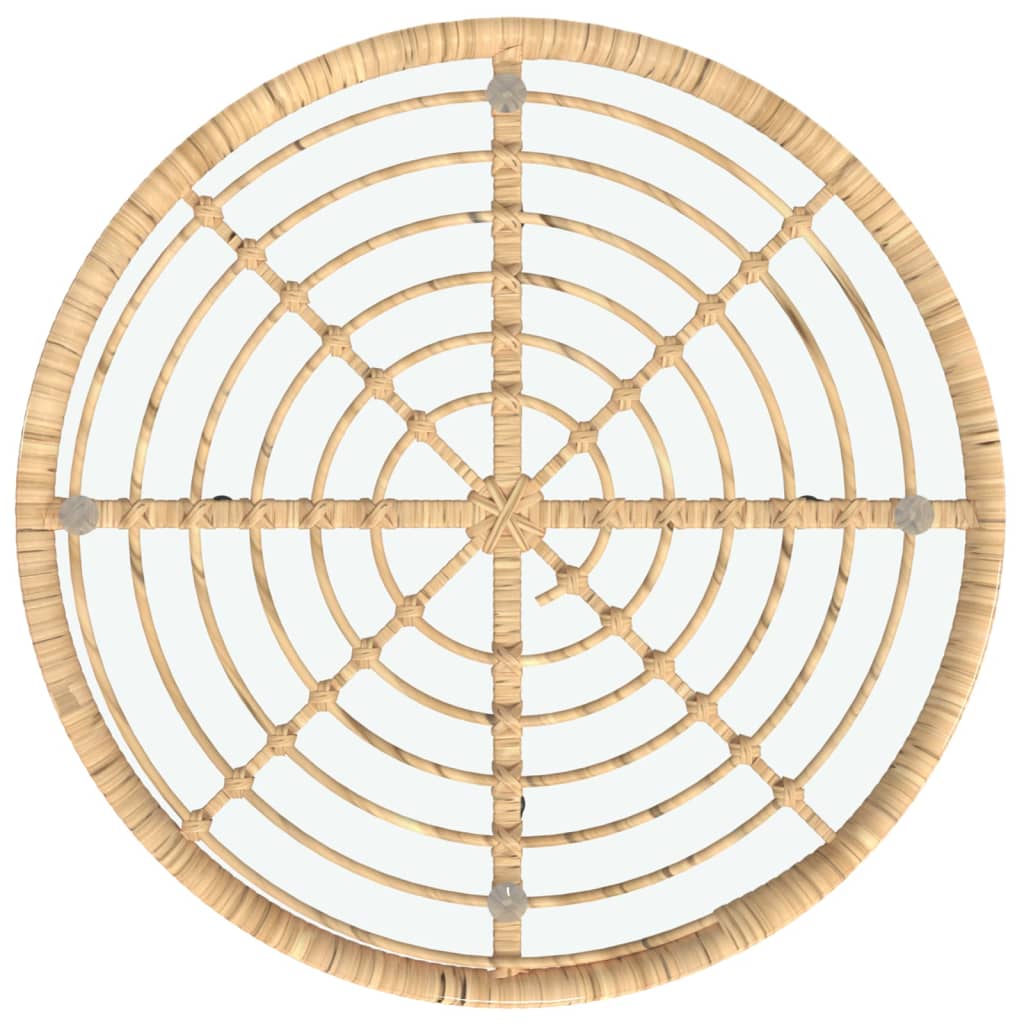 Esstisch Ø80 cm Hartglas und Stahl