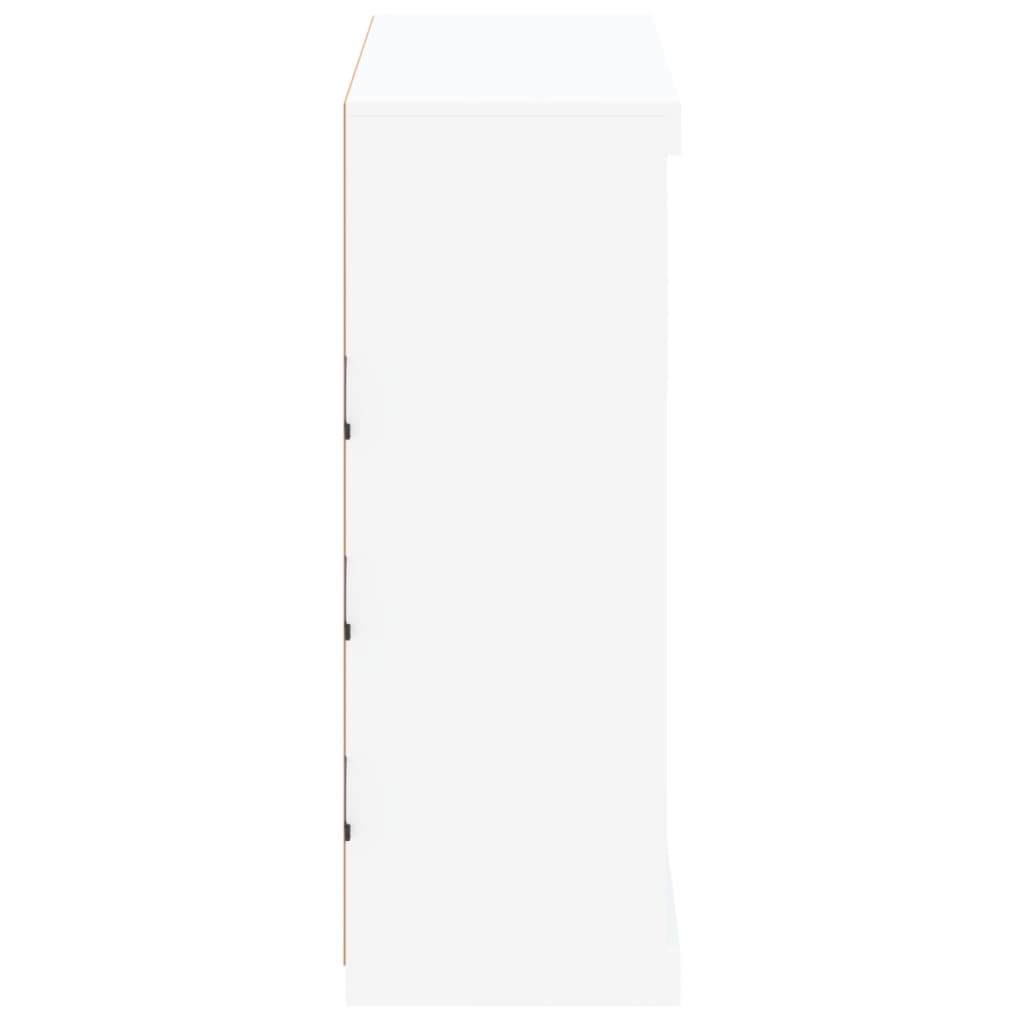 Sideboard mit LED-Leuchten Weiss 81x37x100 cm