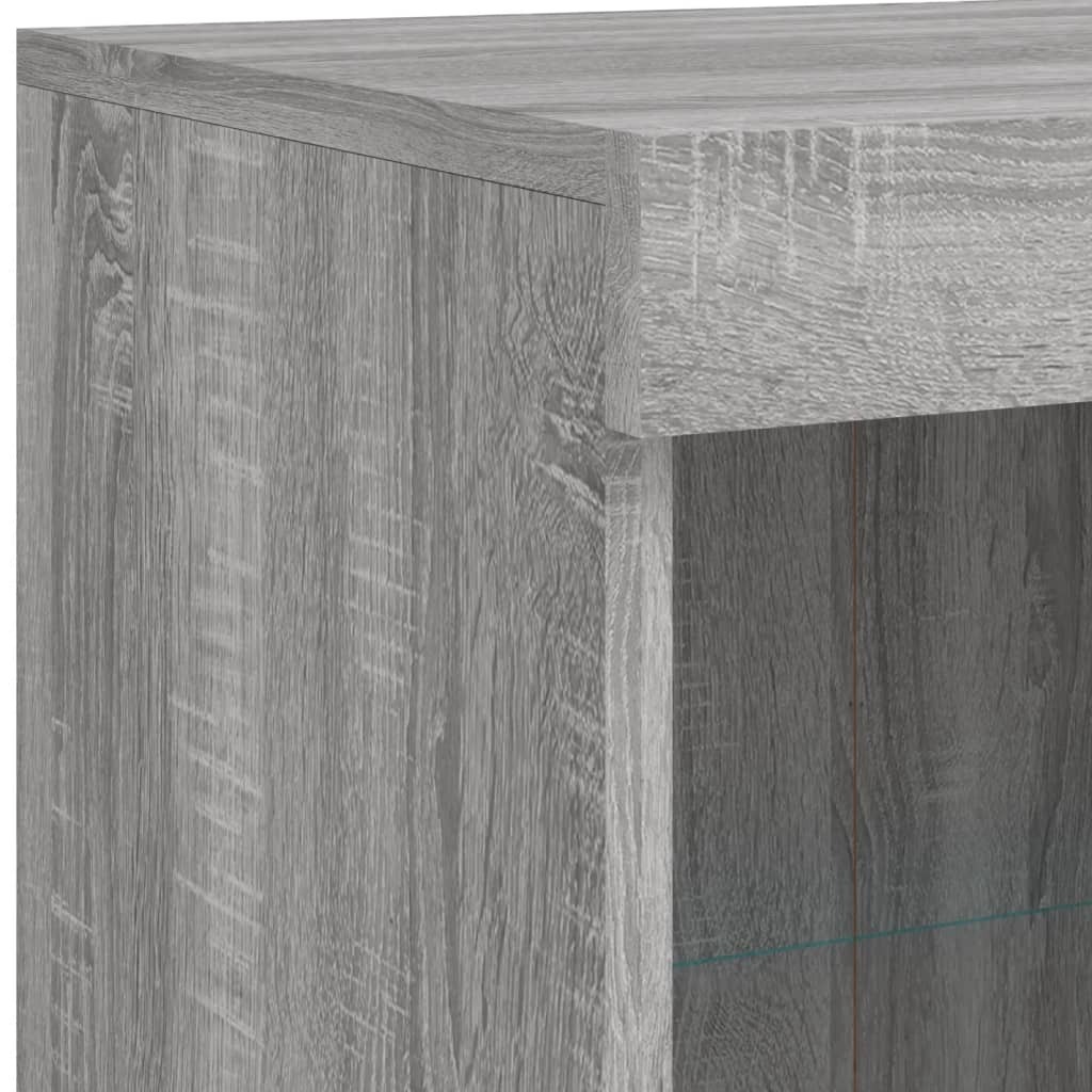 Sideboard mit LED-Leuchten Grau Sonoma 81x37x100 cm
